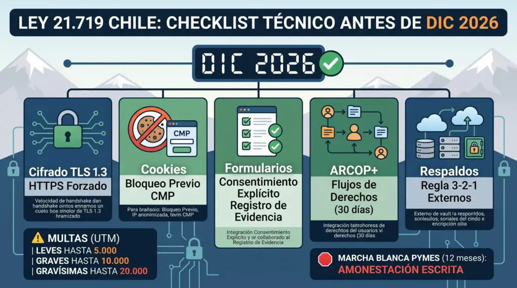 Ley 21.719: qué debe tener tu sitio web antes de diciembre 2026