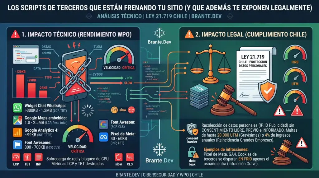 Los scripts de terceros que están frenando tu sitio (y que además te exponen legalmente)