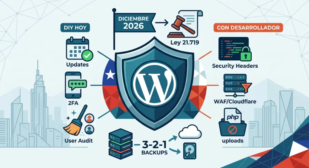 Checklist de seguridad WordPress para pymes chilenas (2026)
